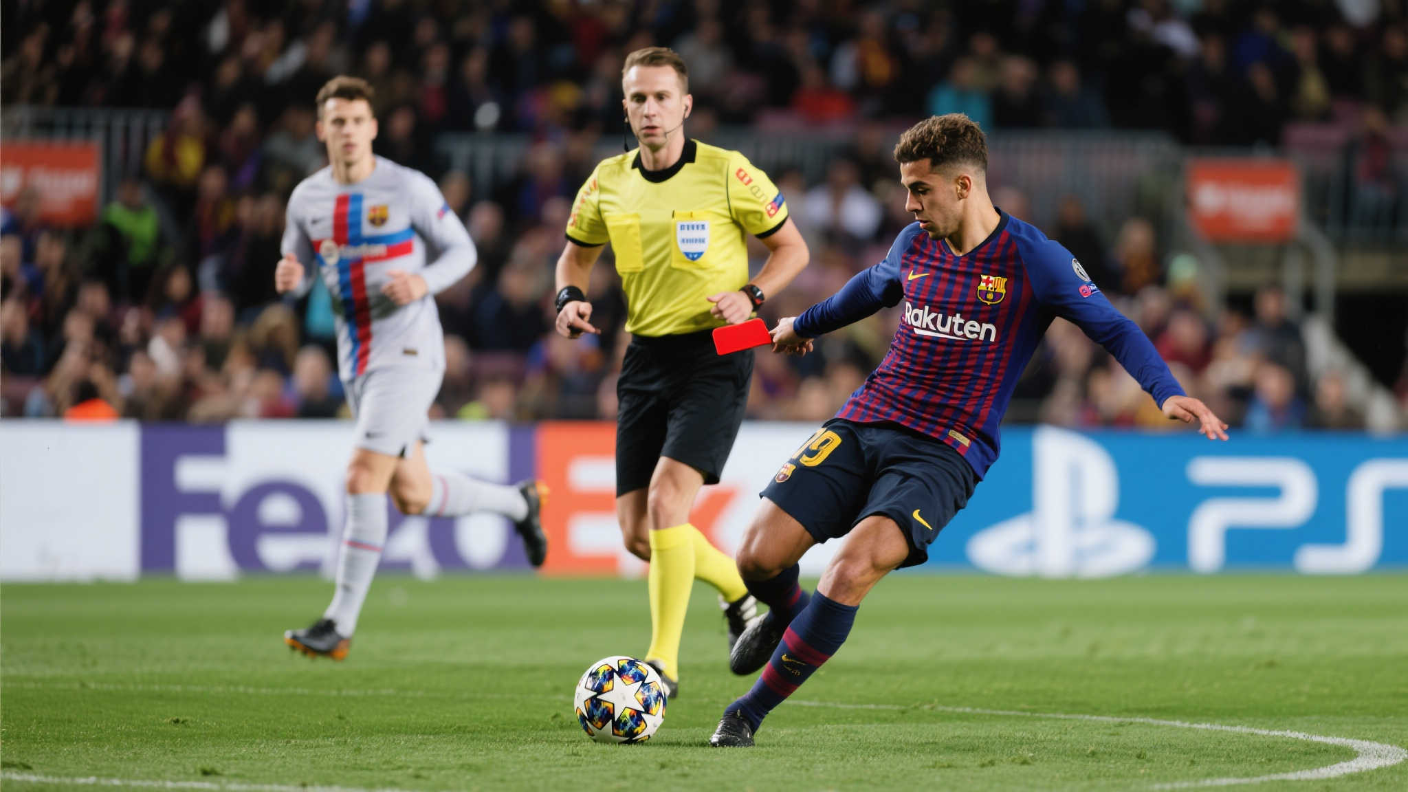 第一战对阵巴塞罗那，该选手因一次近乎鲁莽、毫无必要