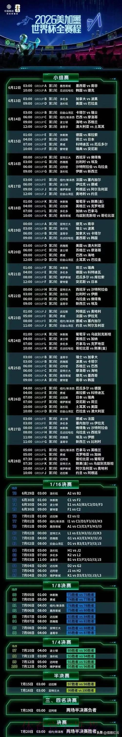 2026世界杯赛事直播全攻略：最新最全观看指南